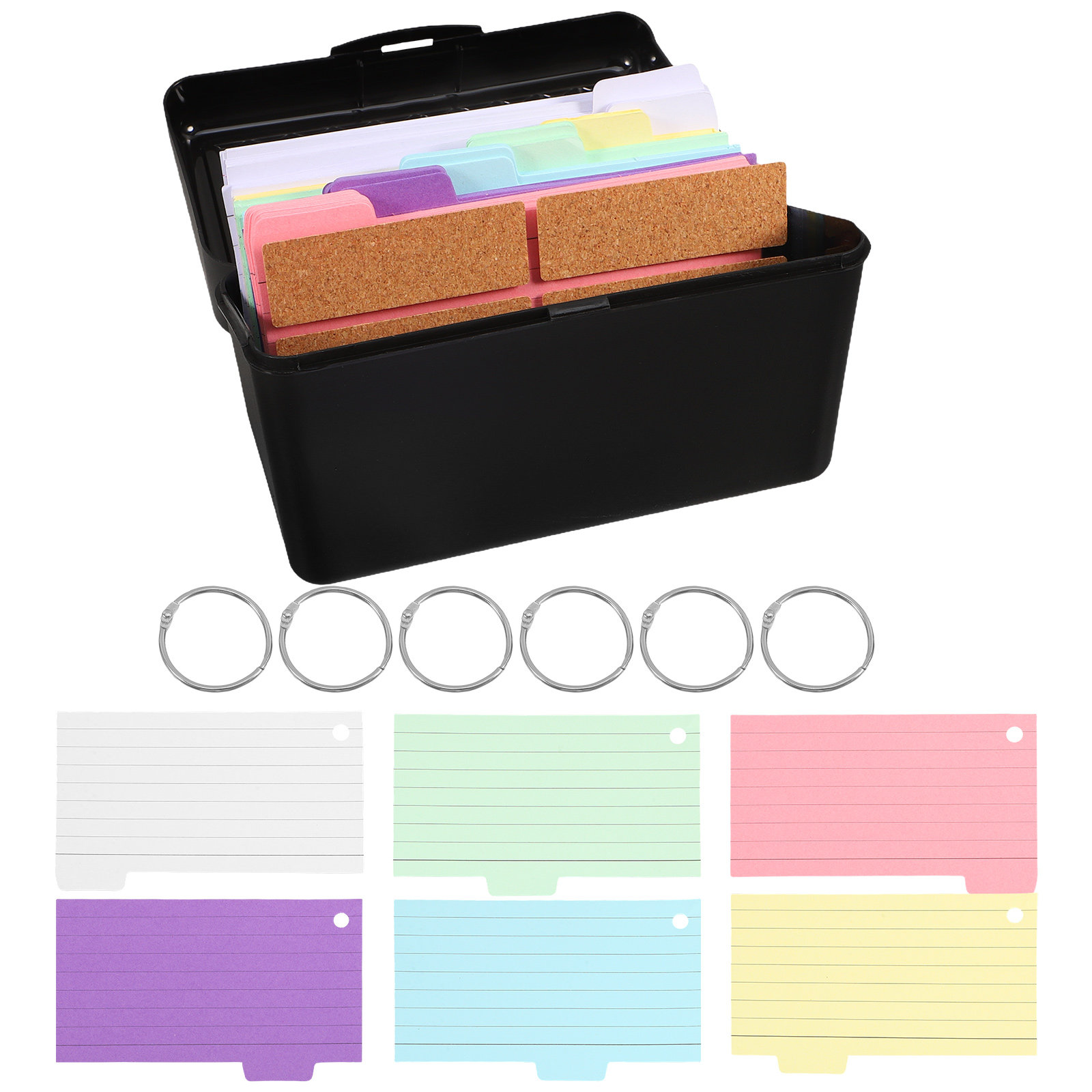 1Set Index Card Holder Organiz - Card Index Box recension och pris