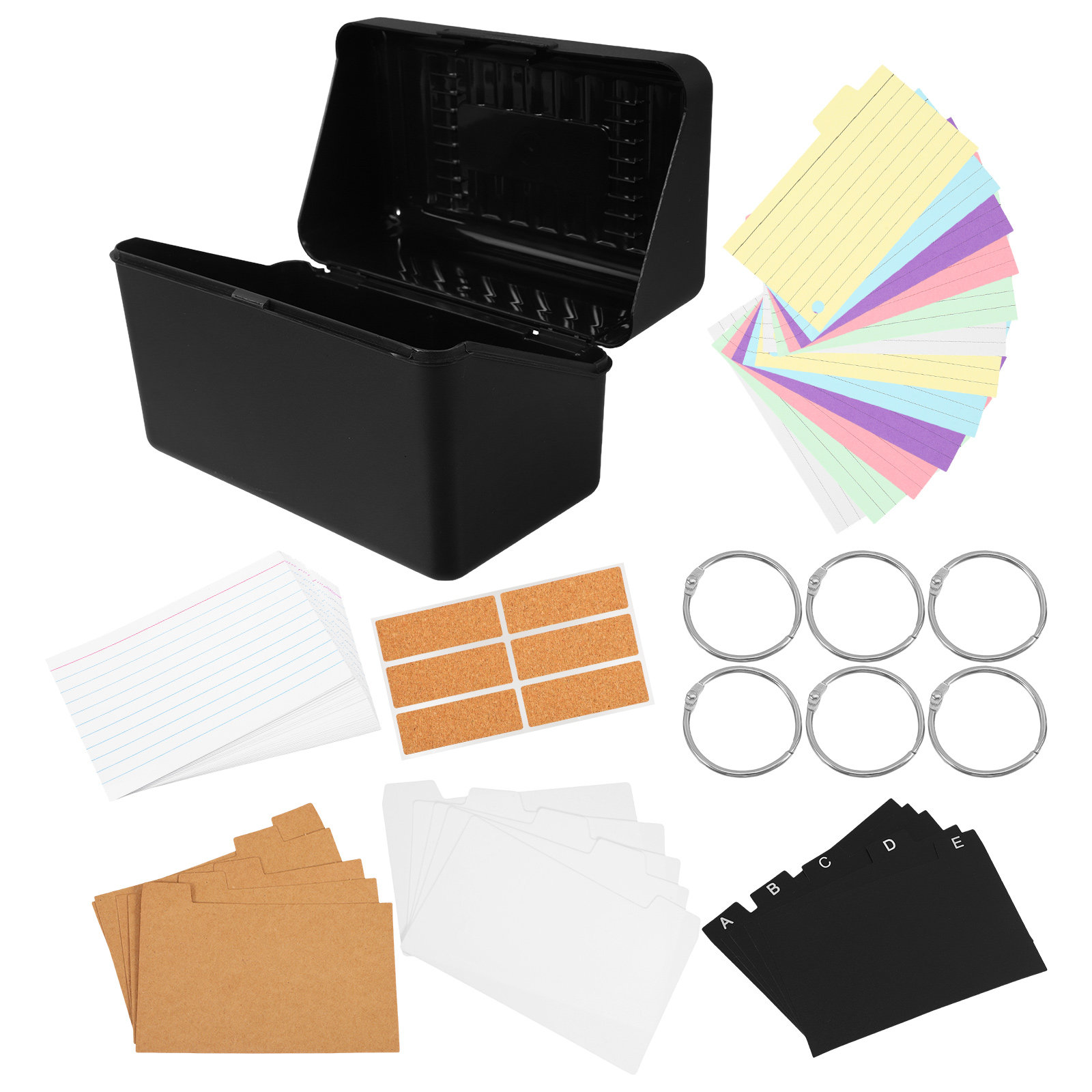 1Set Index Card Holder Organiz - Card Index Box recension och pris