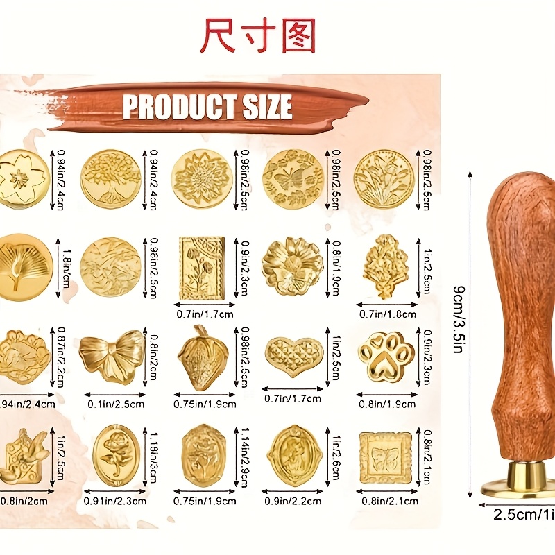 21pc Wax Stamp Set with Variou - Wax Seal Stamp Set recension och pris