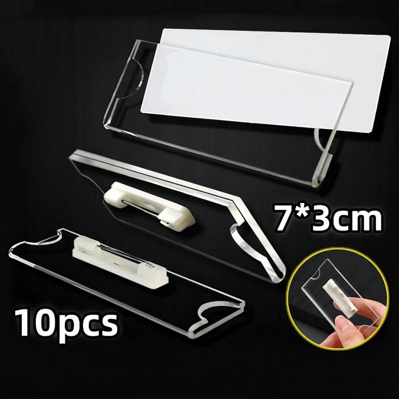Clear Safety Pin Clip Brooch U - Index Card Holder recension och pris