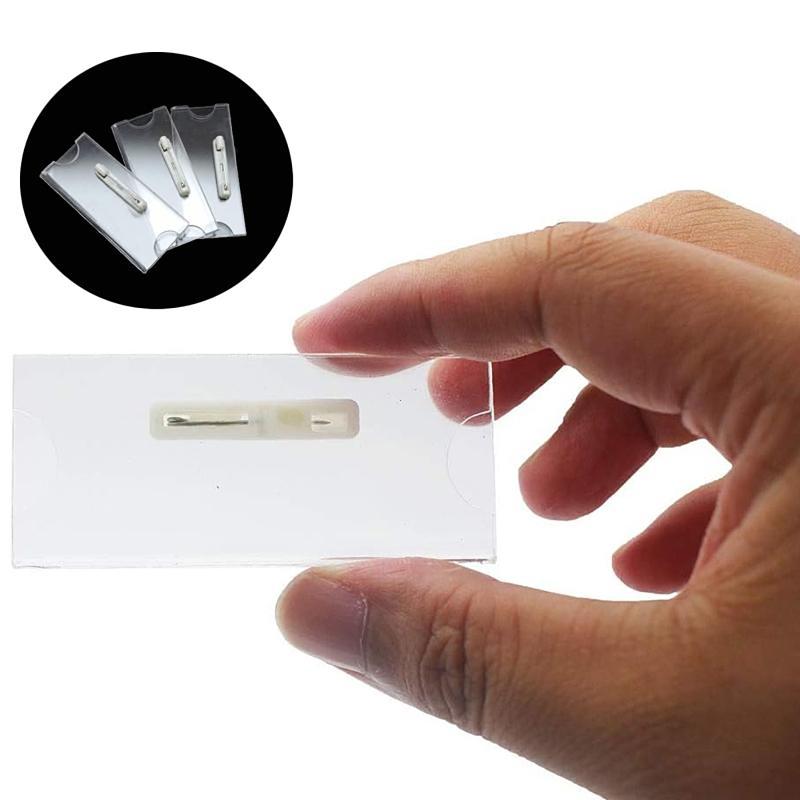 Clear Safety Pin Clip Brooch U - Index Card Holder recension och pris