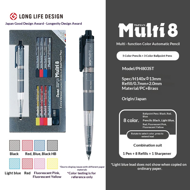 Pentel Multi 8 Multifunctional - Staedtler Pencil Lumocolor recension och pris