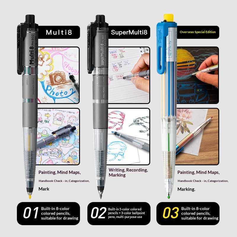 Pentel Multi 8 Multifunctional - Staedtler Pencil Lumocolor recension och pris
