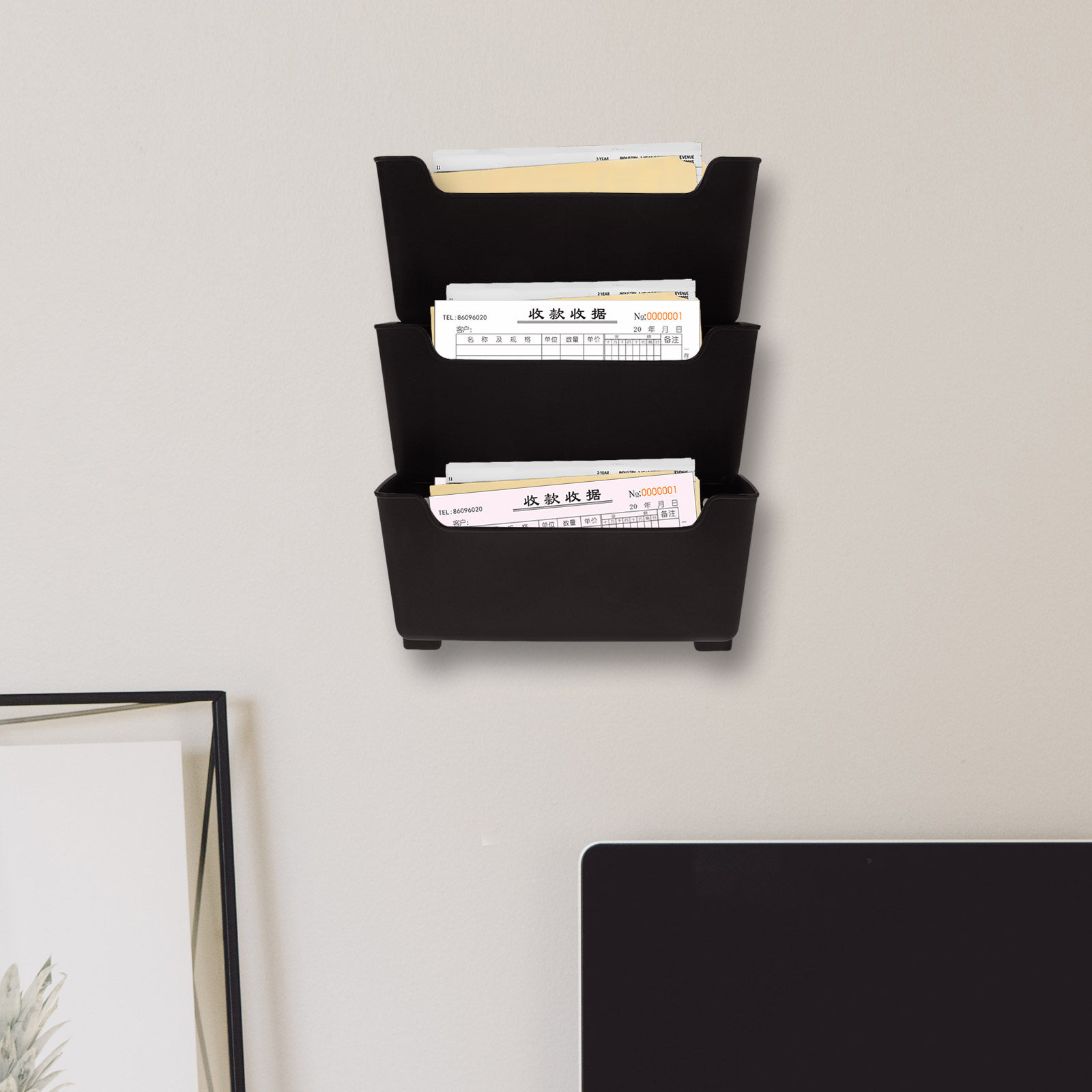 1Set Wall File Organizer Trans - Magazine Holder Rack recension och pris
